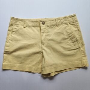 LOFT The Washed Twill Short Women’s Size 10 Yellow 4” Inseam Casual Chino Cotton